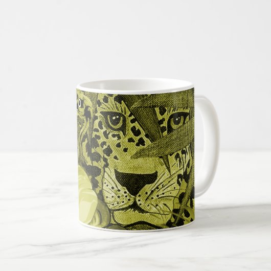 Olive Leopard Coffee Mug Koffiemok (Voorkant rechts)