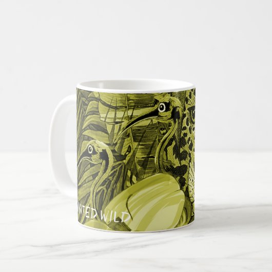 Olive Leopard Coffee Mug Koffiemok (Voorkant links)