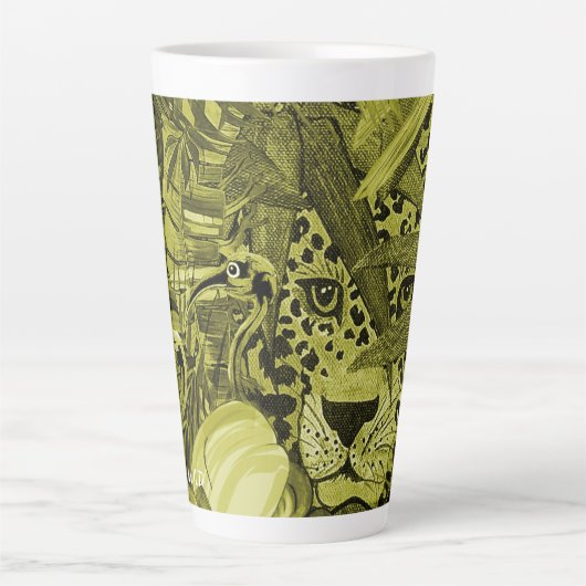 Olive Leopard  Latte Mok (Voorkant)