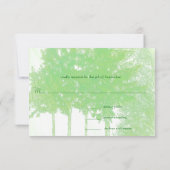 Olive Limoen Woodland Birds & Swirls Wedding RSVP (Achterkant)