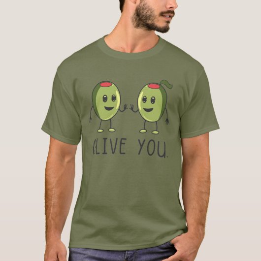 Olive Love T-shirt (Voorkant)