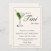 Olive Martini Cocktail Grappig 21ste Verjaardagsfe Kaart (Voorkant / Achterkant)