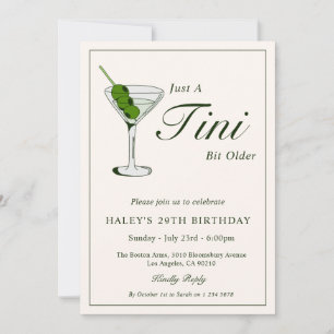Olive Martini Cocktail Grappig 29ste verjaardagsfe Kaart