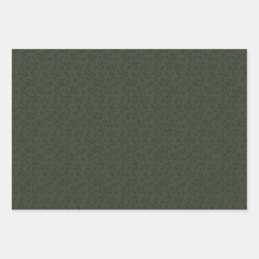 Olive 'Martini' Green  Inpakpapier Vel (Voorkant 2)