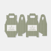 Olive Martini Green Striped Bridal Shower Bedankdoosjes (Uitgevouwen)