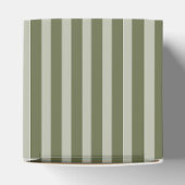 Olive Martini Old Money Gestreepte Bruidsbruiloft Bedankdoosjes (Bovenkant)