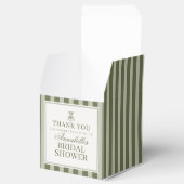 Olive Martini Old Money Striped Bridal Shower Bedankdoosjes (Geopend)