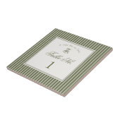 Olive Martini Old Money Trouwtafel Nummer Tegeltje (Zijkant)