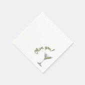 Olive Martini - "Olive you!" cocktailservetten Servet (Hoek)