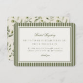 Olive Martini Tini Bit Closer Bridal Registry Informatiekaartje (Voorkant / Achterkant)