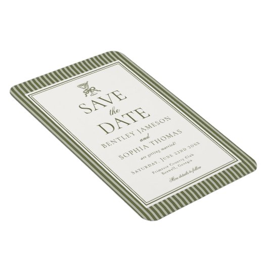 Olive Martini Tini Bit Closer Save the Date Magneet (Rechterzijde)