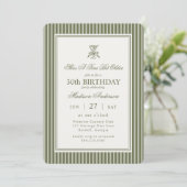 Olive Martini Tini Bit Ouder Gestreept Verjaardags Kaart (Staand voorkant)