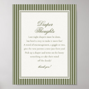 Olive Martini Tini Little One Luiers Gedachten Poster
