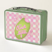 Olive Me Loves Olive You Retro Pink Check  (Achterkant)