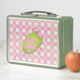 Olive Me Loves Olive You Retro Pink Check 
