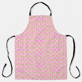Olive Me Loves Olive You Retro Pink Pattern Apron Schort (Voorkant)