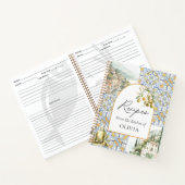 Olive Mediterrane Tegel Patten Receptenboek Notitieboek (Binnen)