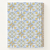 Olive Mediterrane Tegel Patten Receptenboek Notitieboek (Achterkant)