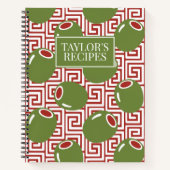 Olive Mediterranean Greek Key Recipe  Notitieboek (Voorkant)