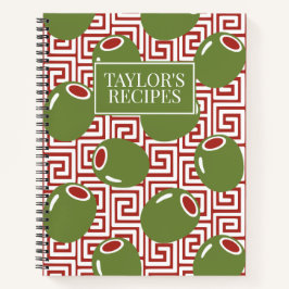 Olive Mediterranean Greek Key Recipe  Notitieboek