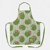 Olive Mediterranean Greek Key Schort (Voorkant)