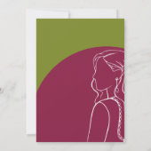 Olive & Merlot Bruiloftsuitnodiging Kaart (Achterkant)