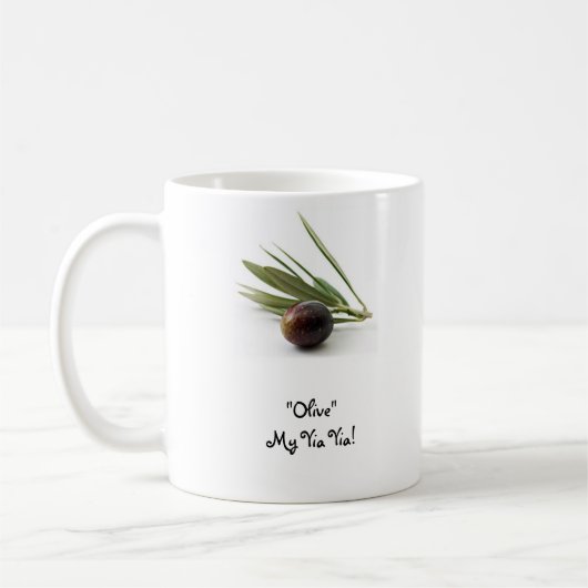 "Olive" Mijn Yia Yia! Koffiemok (Links)