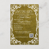 Olive Minimal Elegant Wedding Enclosure Card Informatiekaartje (Voorkant)