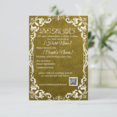 Olive Minimal Elegant Wedding Enclosure Card Informatiekaartje (Staand voorkant)