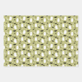 Olive Mixed Halloween Pattern Ghost Pumpkins Bats Inpakpapier Vel (Voorkant)