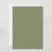 Olive Muted Flora Wedding Kaart (Achterkant)