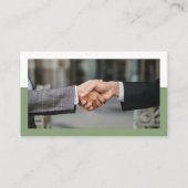 Olive & Navy Blue Professionele Pictogrammen QR-co Visitekaartje (Achterkant)