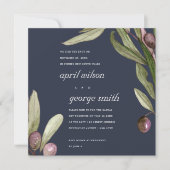 OLIVE NAVY RUSTIC FOLIAGE WE TIJDEN DE KNOT KAART (Voorkant)