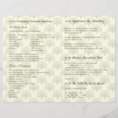 Olive Oak Wood Grain Tree Weddenprogramma (Achterkant)