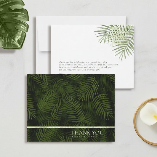 Olive Oasis Palms Patroon Bedankt ID1324