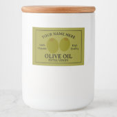 Olive oil extra virgin label template voedselcontainer etiket (Voorkant)