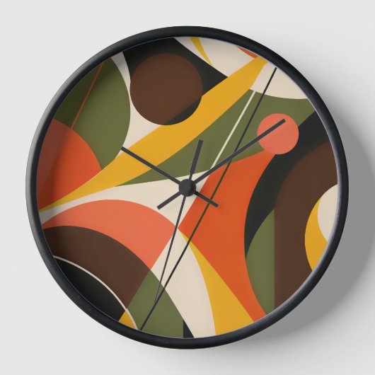 Olive Orange Retro Geometric Abstract (Voorkant)