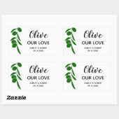 Olive Our Love Stickers voor olijfolie, rechthoeki (Vel)