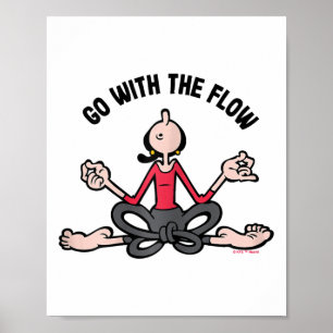 Olive Oyl Ga Met De Stroom Mee Yoga 4 Humanity Dag Poster