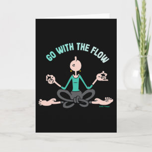 Olive Oyl ga met de stroom mee' Yoga voor Humanity Kaart