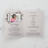 Olive Paarse groen foto begrafenisprogramma (Binnen)