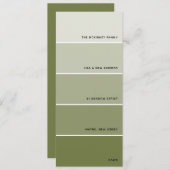 Olive Paint Swatch Nieuwe adres aankondiging (Voorkant / Achterkant)