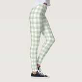Olive Pastel Gingham Women Leggings (Rechts)