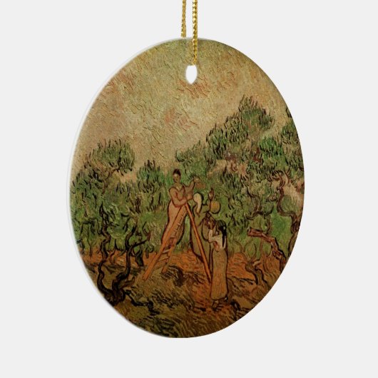 Olive Picking door Vincent van Gogh Keramisch Ornament (Rechts)