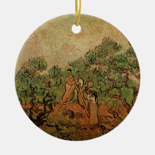 Olive Picking door Vincent van Gogh Keramisch Ornament (Voorkant)