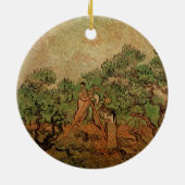 Olive Picking door Vincent van Gogh Keramisch Ornament (Achterkant)