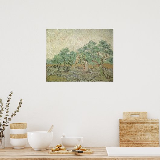 Olive Picking door Vincent van Gogh,  kunst Poster (Keuken)