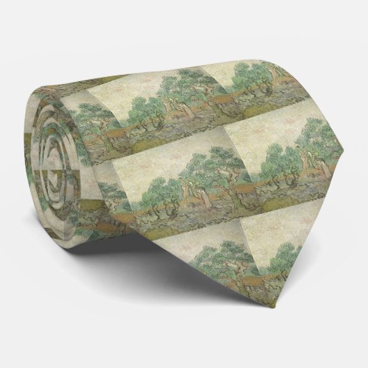 Olive Picking door Vincent van Gogh,  kunst Stropdas (Opgerold)