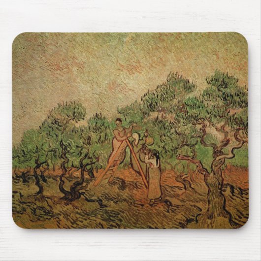 Olive Picking door Vincent van Gogh Muismat (Voorkant)
