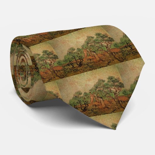 Olive Picking door Vincent van Gogh Stropdas (Opgerold)